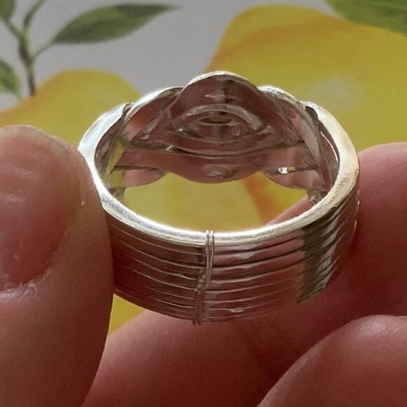 𝅺sterling SILVER 925 UNISEX PAZZLE RING SIZE US 11​ - Picture 5 of 9